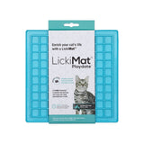 LickiMat Classic Playdate Slow Feeder Mat Turquoise For Cats
