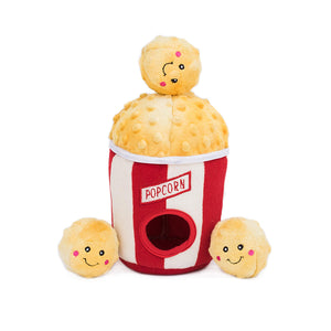 Zippy Paws - Burrow Popcorn Bucket Interactive Soft Dog Toy