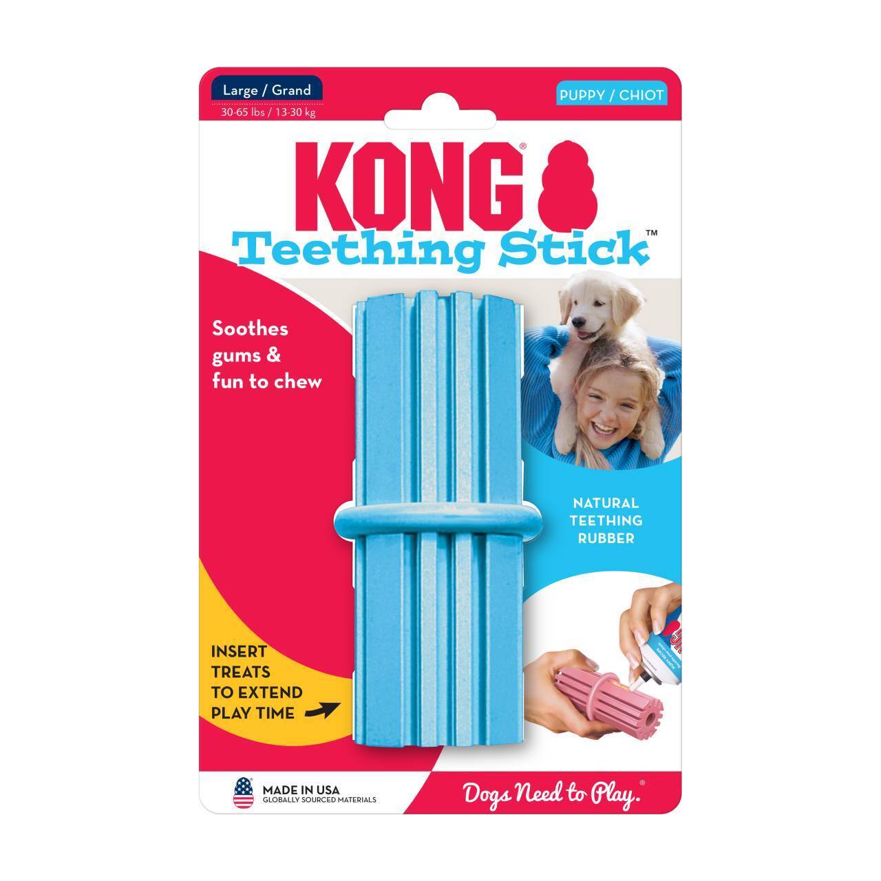 KONG Puppy Teething Stick - Blue