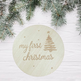 Badger & Me - My First Christmas Wooden Sign