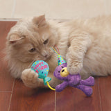 KONG Cat Occasions Birthday Teddy Plush Catnip Cat Toy