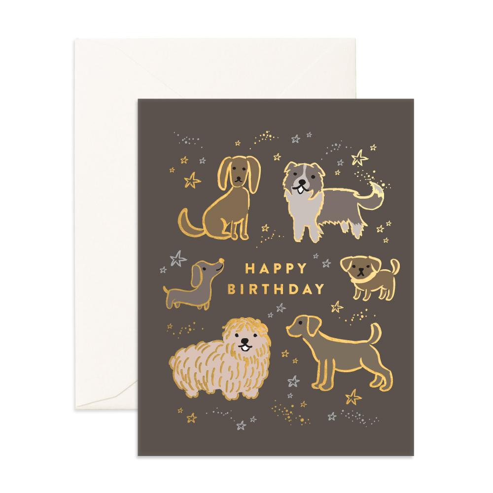 Fox & Fallow Birthday Dog Greeting Card