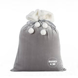 Badger & Me Velvet Grey Christmas Santa Sack