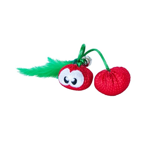 Petstages Dental Cherries Teeth Cleaning Cat Chew Toy with Catnip