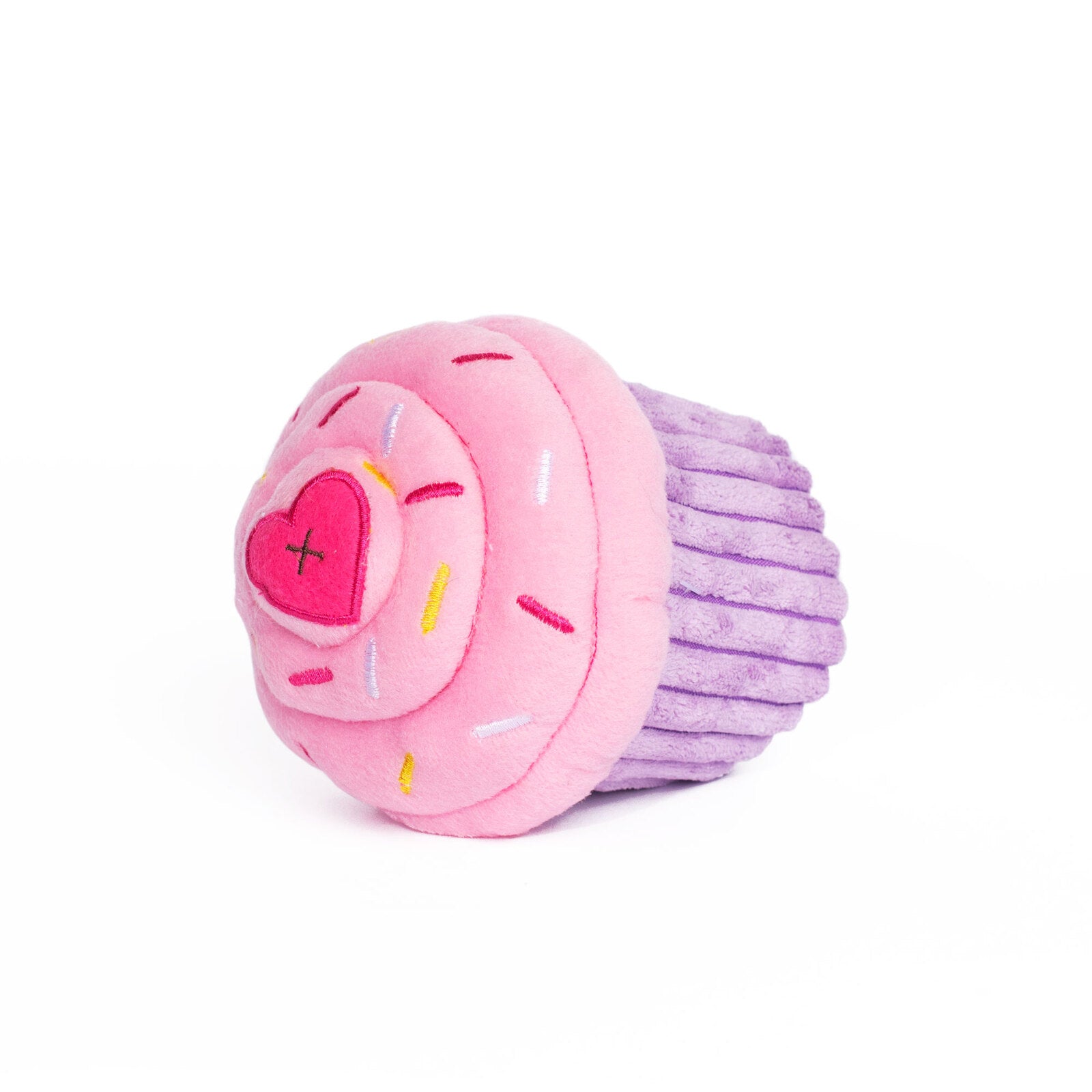 Zippy Paws Plush Squeaker Dog Toy Cupcake - Pink