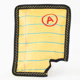 Zippy Paws Z-Stitch Plush Squeaker Dog Toys - Yellow Notepad